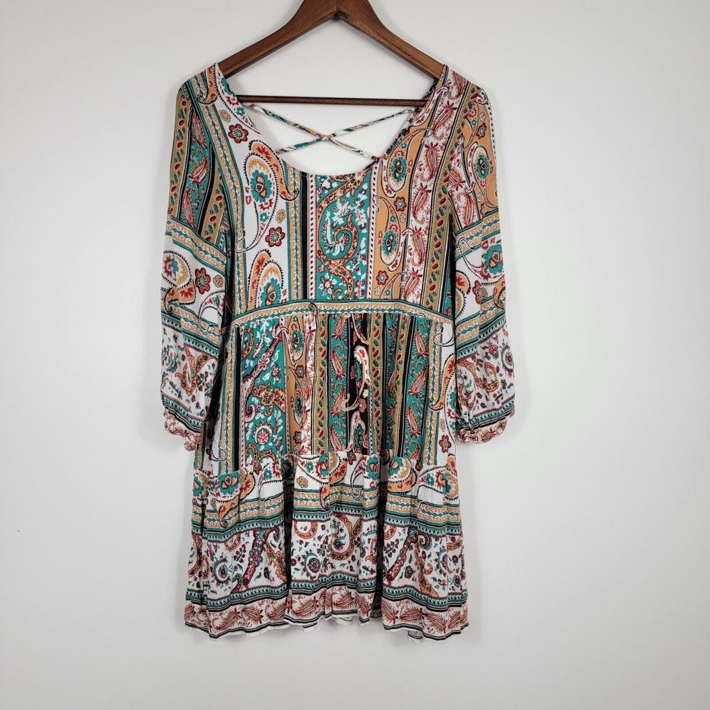 Altar'd State‎ Size Medium Women's 3/4 Sleeve Boho Style Dress